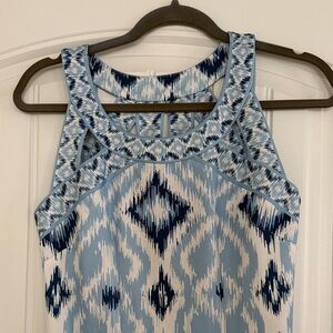 Gretchen Scott isoceles blue ikat XS dress